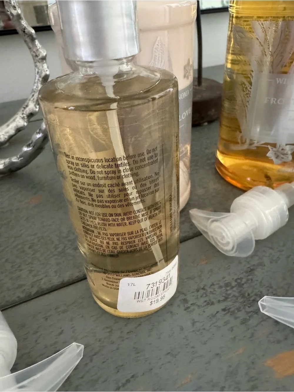 NWT 5-Pc Williams Sonoma Frosted Clove Gift Set ~ Hand Soap, Lotion & Room Spray